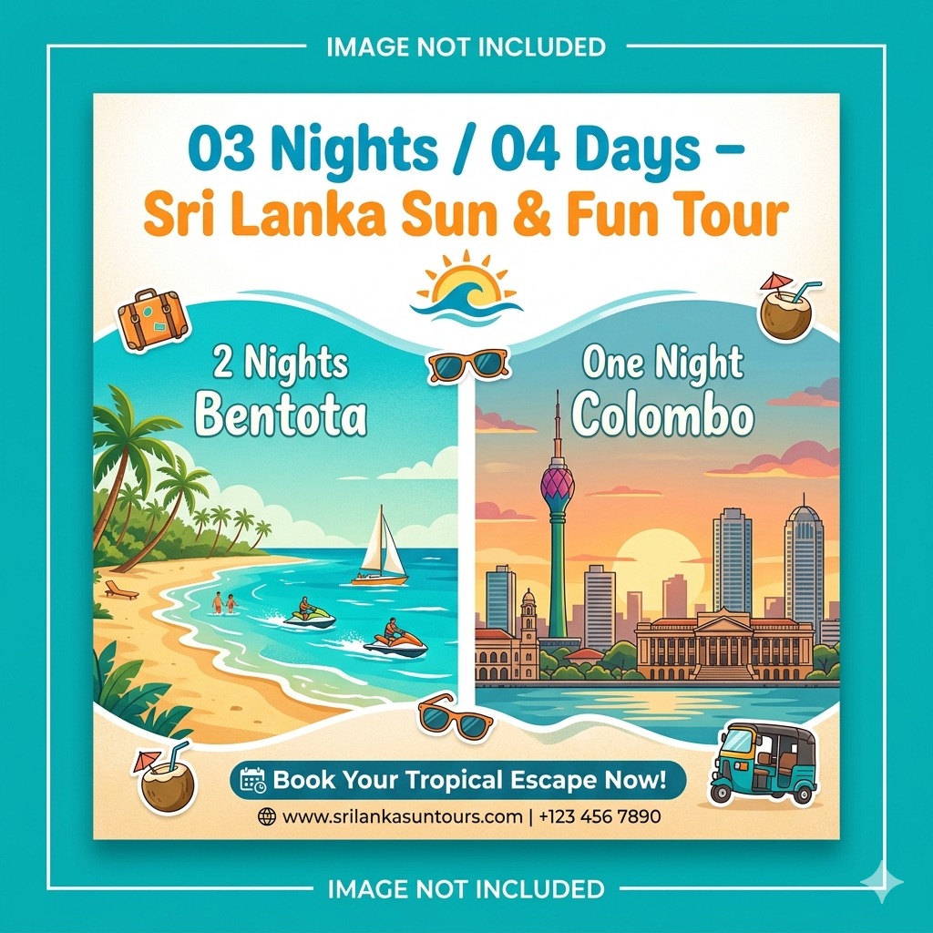03 Nights And 04 Days Sri Lanka Sun And Fun Tour 2026